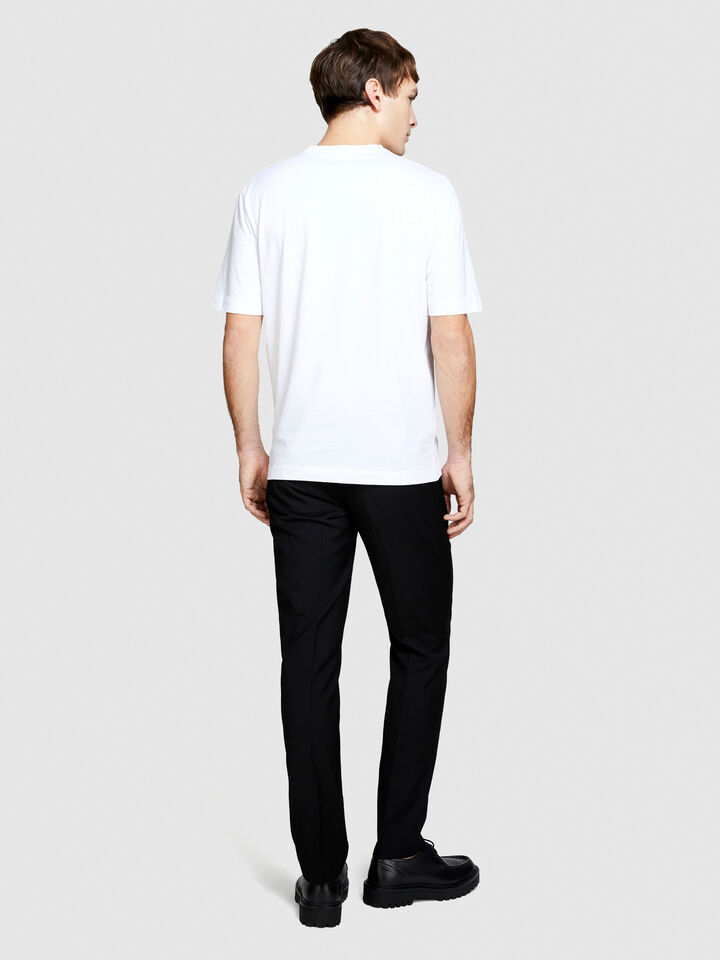 T-shirt with print - men's short sleeve t-shirts - White | Sisley image number 3